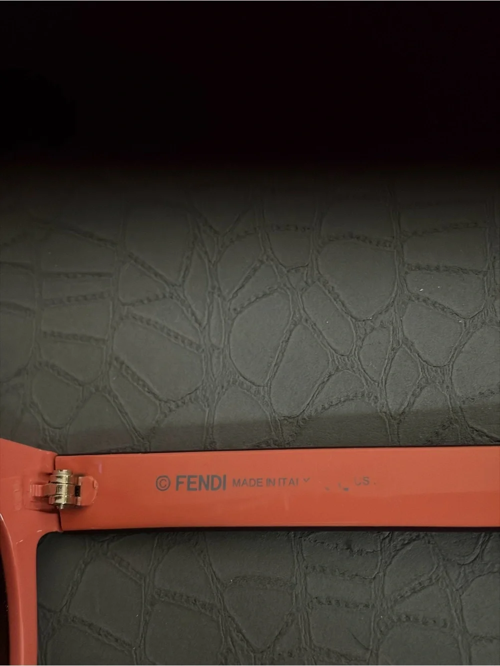 Fendi Round Sunglasses in Burgundy with Pink Temples
